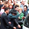 Michael and Lisa waving to fans in France